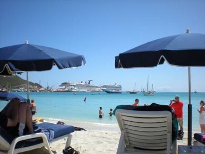 This is the beach we went to at St. Martin.  Very nice.  Water was actually kinda cold.