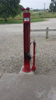 Very cool.  These bike stations along the Katy Trail have tool stations,  air, bathrooms.   Missouri state parks kick as