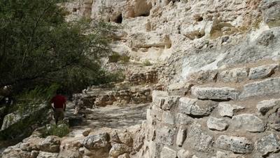 Montezuma Castle.  The bark on the trees here was very interesting.