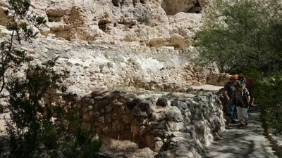 Montezuma Castle.  The bark on the trees here was very interesting.