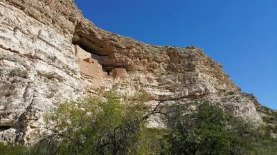 Montezuma Castle.  The bark on the trees here was very interesting.