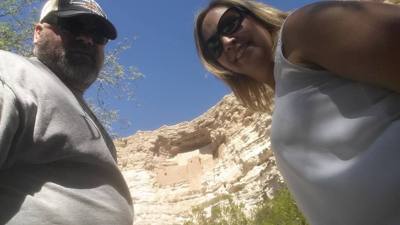 Montezuma Castle.  The bark on the trees here was very interesting.