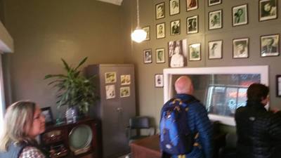 Sun Studio...where Elvis was discovered and recorded until his contract was sold to RCA for about $35,000.
