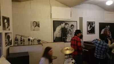 Sun Studio...where Elvis was discovered and recorded until his contract was sold to RCA for about $35,000.
