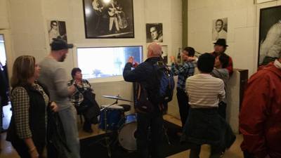Sun Studio...where Elvis was discovered and recorded until his contract was sold to RCA for about $35,000.