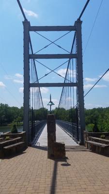 So Lynn and I are riding down 7 highway from the Ozarks and she sees this bridge and is like "I always wanted to walk ac