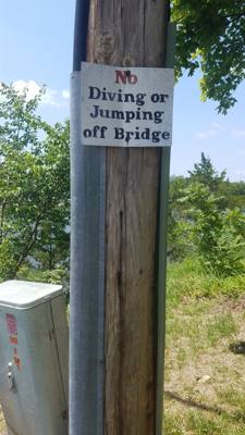 So Lynn and I are riding down 7 highway from the Ozarks and she sees this bridge and is like "I always wanted to walk ac