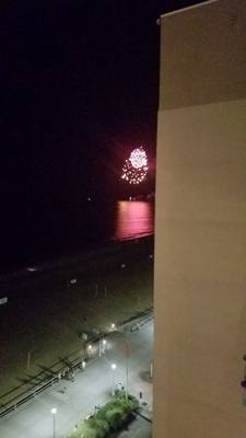 Every Sunday at 10pm Virginia Beach oceanfront has a fireworks show.  They shoot them off of a ship.  Very nice surprise