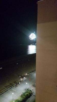 Every Sunday at 10pm Virginia Beach oceanfront has a fireworks show.  They shoot them off of a ship.  Very nice surprise