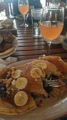 Brunch and mimosas at The Black Dog Tavern on Martha's Vinyard.  Needed this lol...