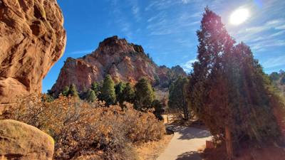 Really beautiful here. A little hike to earn our lunch calories.