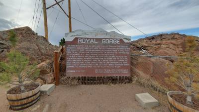 The Royal Gorge...1000 ft to the river below.