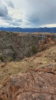 The Royal Gorge...1000 ft to the river below.