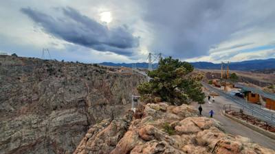 The Royal Gorge...1000 ft to the river below.