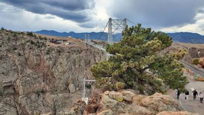 The Royal Gorge...1000 ft to the river below.