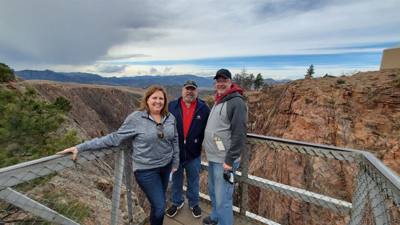 The Royal Gorge...1000 ft to the river below.
