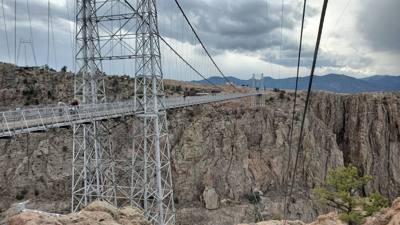 The Royal Gorge...1000 ft to the river below.