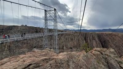 The Royal Gorge...1000 ft to the river below.