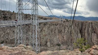 The Royal Gorge...1000 ft to the river below.