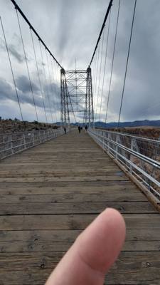 The Royal Gorge...1000 ft to the river below.