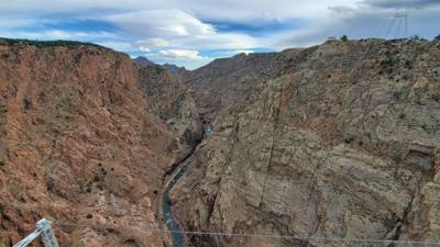 The Royal Gorge...1000 ft to the river below.