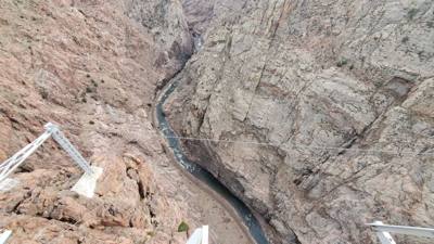The Royal Gorge...1000 ft to the river below.