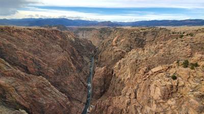 The Royal Gorge...1000 ft to the river below.