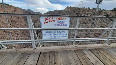The Royal Gorge...1000 ft to the river below.