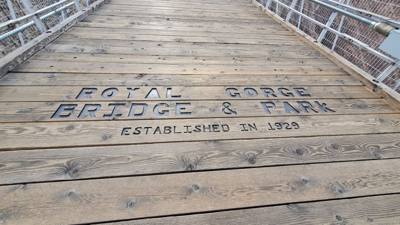 The Royal Gorge...1000 ft to the river below.