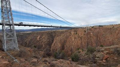 The Royal Gorge...1000 ft to the river below.
