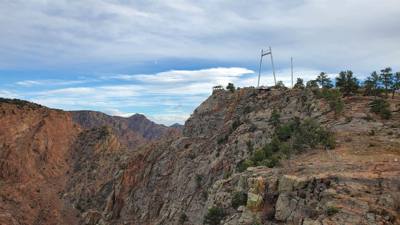 The Royal Gorge...1000 ft to the river below.