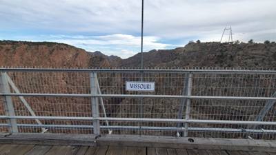 The Royal Gorge...1000 ft to the river below.
