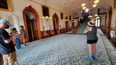 Today's morning cultural excursion was the Iolani Palace.  Quick bit of trivia... Hawaii is the only state that has had 