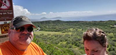 A hike up Diamond Head to get the day started.