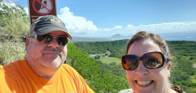 A hike up Diamond Head to get the day started.