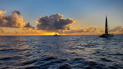 Sunset Cruise before dinner. Great way to end the day. Had some good whale watching and got to see Diamond Head from the