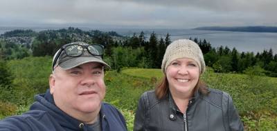 The views at the Astoria Column we're fantastic!  About 240 degrees of unobstructed view around the mountain.  And the d