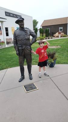 Avery with Teddy in Medora