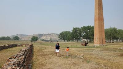 This was the De Mores Packing Plant.  This was central to the beef industry here.