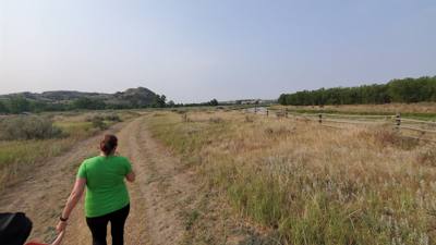 A quick hike in the morning in Sully Creek State Park to get the juices flowing.