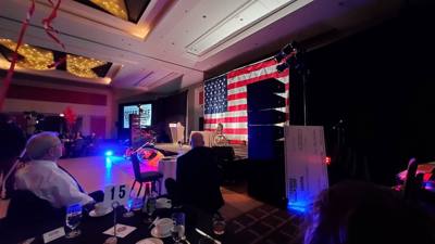 Julie, Linnea, Avery and I had a great time at the Oscar Mike Ball in Chicago last night having it with our buddy Tim.  