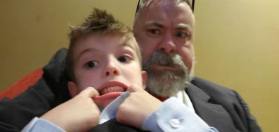 Julie, Linnea, Avery and I had a great time at the Oscar Mike Ball in Chicago last night having it with our buddy Tim.  