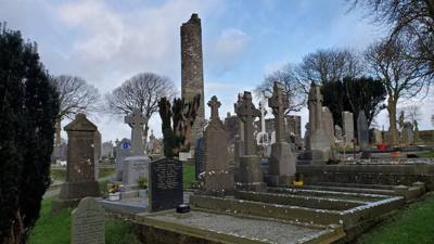 Interesting stop on the way to Belfast today.  A Monastic site.  Learned something new about the Celtic Cross.  Apparent