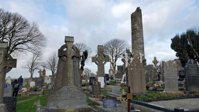 Interesting stop on the way to Belfast today.  A Monastic site.  Learned something new about the Celtic Cross.  Apparent