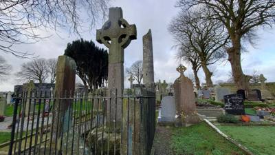 Interesting stop on the way to Belfast today.  A Monastic site.  Learned something new about the Celtic Cross.  Apparent