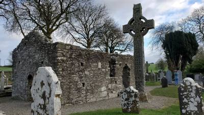 Interesting stop on the way to Belfast today.  A Monastic site.  Learned something new about the Celtic Cross.  Apparent
