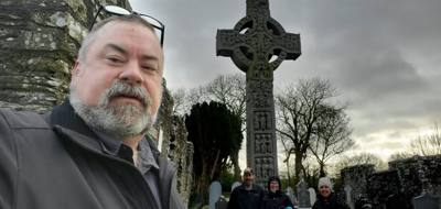 Interesting stop on the way to Belfast today.  A Monastic site.  Learned something new about the Celtic Cross.  Apparent