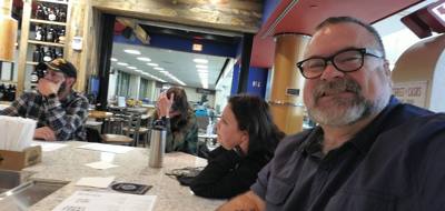 Still awake 28 hours later.  Some breakfast first and a nap for the girls and we'll be on the plane home.  I hate overni