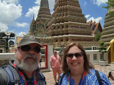 Wat Pho Temple today was both beautiful and educational.  Also known as the Temple of the Reclining Buddha.  Was built i