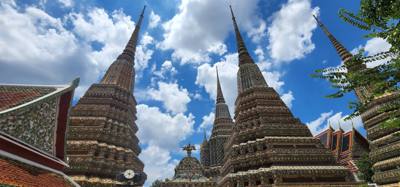 Wat Pho Temple today was both beautiful and educational.  Also known as the Temple of the Reclining Buddha.  Was built i